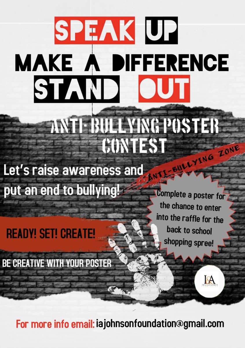iajfoundation's tweet photo. Anti- Bullying Poster Contest https://t.co/cZmFq1WerE