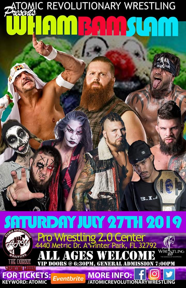 IAmApoloJr's tweet photo. After i am finished bringing hell and #Misery in Alabama I set my eyes and calendar to @WrestlingAtomic July 27th #WhamBamSlam at The @prowrestlingtc that is where all the fun begins! https://t.co/Vhx1o25YZd