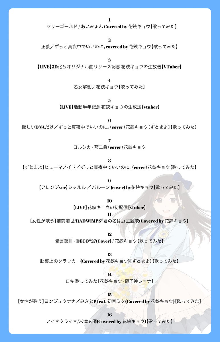 花鋏キョウ 1stフルアルバム Petrichor Release 収益化再申請のためこちらの動画を本日 10日 の深夜に削除します 以前もお知らせさせて頂きましたが 明日から再投稿するまでは見られなくなるので改めて よろしくお願いします