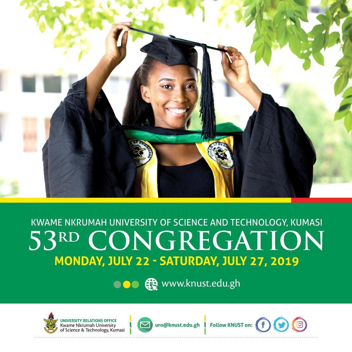 watsuptek's tweet photo. The time for glory is near...
#KNUSTGrad #watsuptek https://t.co/NOhsUvmGoB