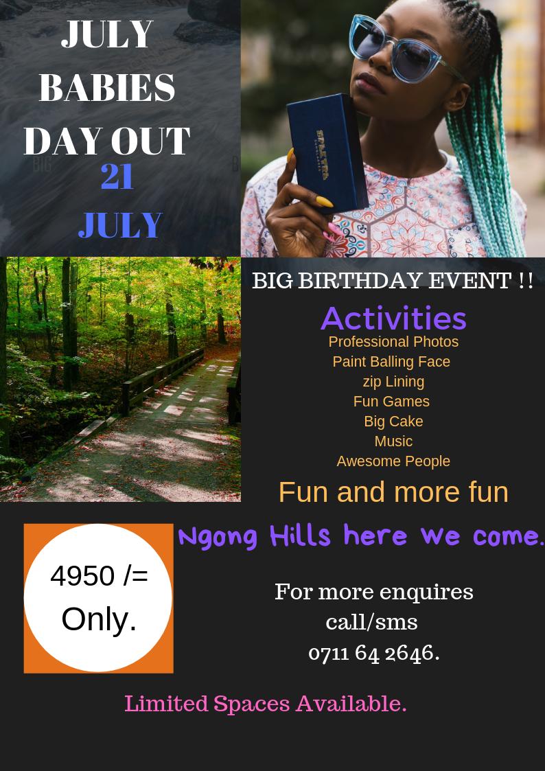 meltuspon's tweet photo. Are you a July baby? I guess you would like to enjoy your birthday differently this year? Then this is for you. We have the BIGGEST OUTDOOR BIRTHDAY FUNDAY! , We have a great line up of amazing experiences;
#JulyBabies #Networking #Birthdaymanenos...... https://t.co/o3eUot0jCU