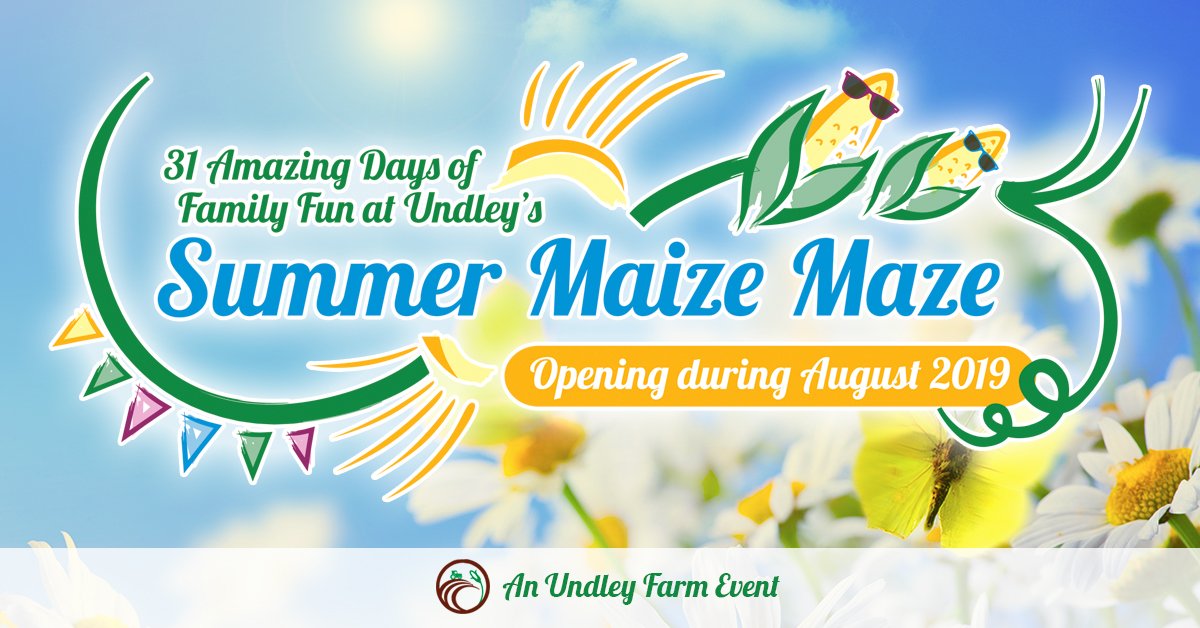 We are delighted to announce Undley Farm Events will open its gates throughout August for ‘31 Amazing Days of Family Fun at Undley’s Summer Maize Maze’.

The new event, which launches on Thursday 1st August 2019 will run until August 31st 2019.
bit.ly/2LKG5ok