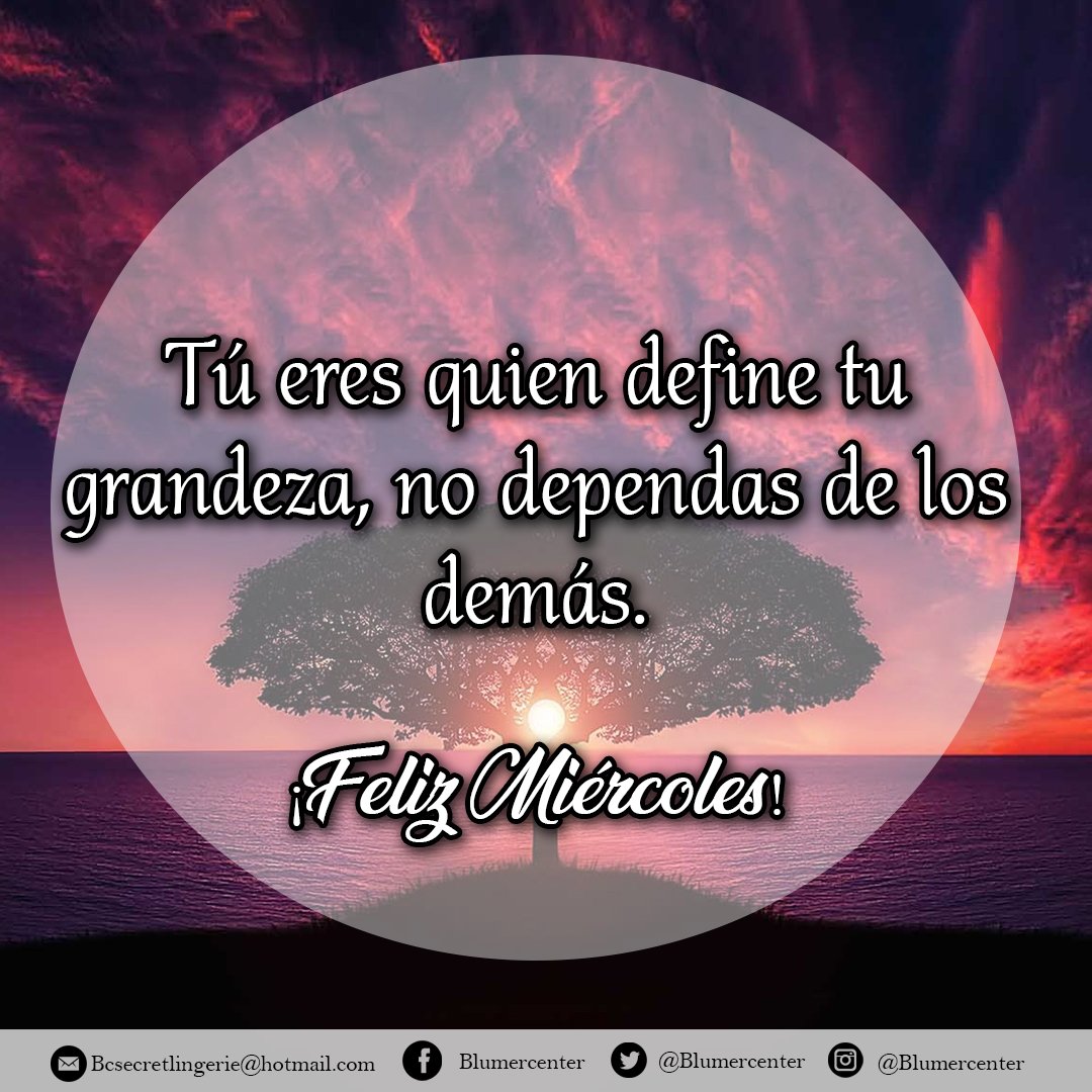 blumercenter's tweet photo. ¡Feliz Miércoles!⠀
-
-
-
#10Jul #FelizMiercoles #MitadDeSemana #blumercenter #secretlingerie #Miercoles #FelizMiércoles #frases #miércolespositivo✌️ https://t.co/g1P5VtXSNN