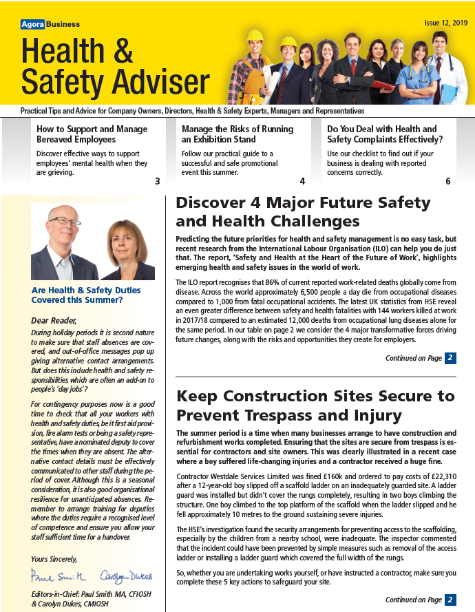 Sign up for a 30 day free trial and receive our latest issue in the post. bit.ly/2XzpUMV

#healthandsafety #hse