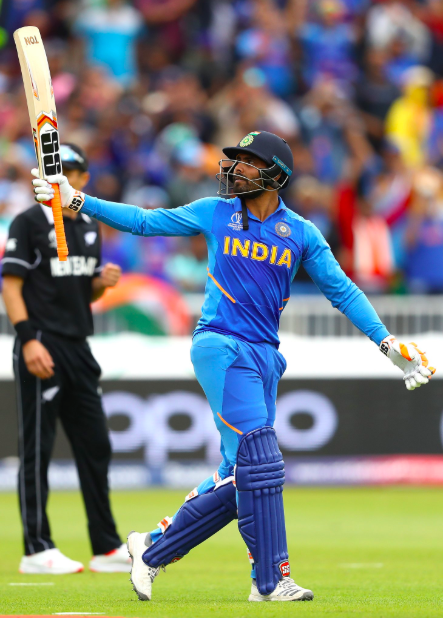 rajasthanroyals's tweet photo. A knock to remember! Take a bow, @imjadeja! 

#HallaBol #CWC19 #INDvNZ https://t.co/yUF4q5Fc5j