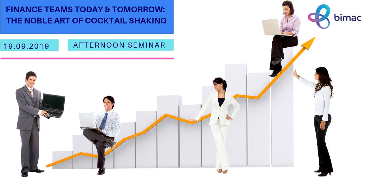 SAVE THE DATE
BIMAC's next afternoon event: 19/09/2019

"Finance teams today &amp; tomorrow: the noble art of cocktail shaking"

More info and tickets: 
bimac.be/event/finance-…

#Finance #controllers #networking #BIMAC #event #kasteelsintmichiels