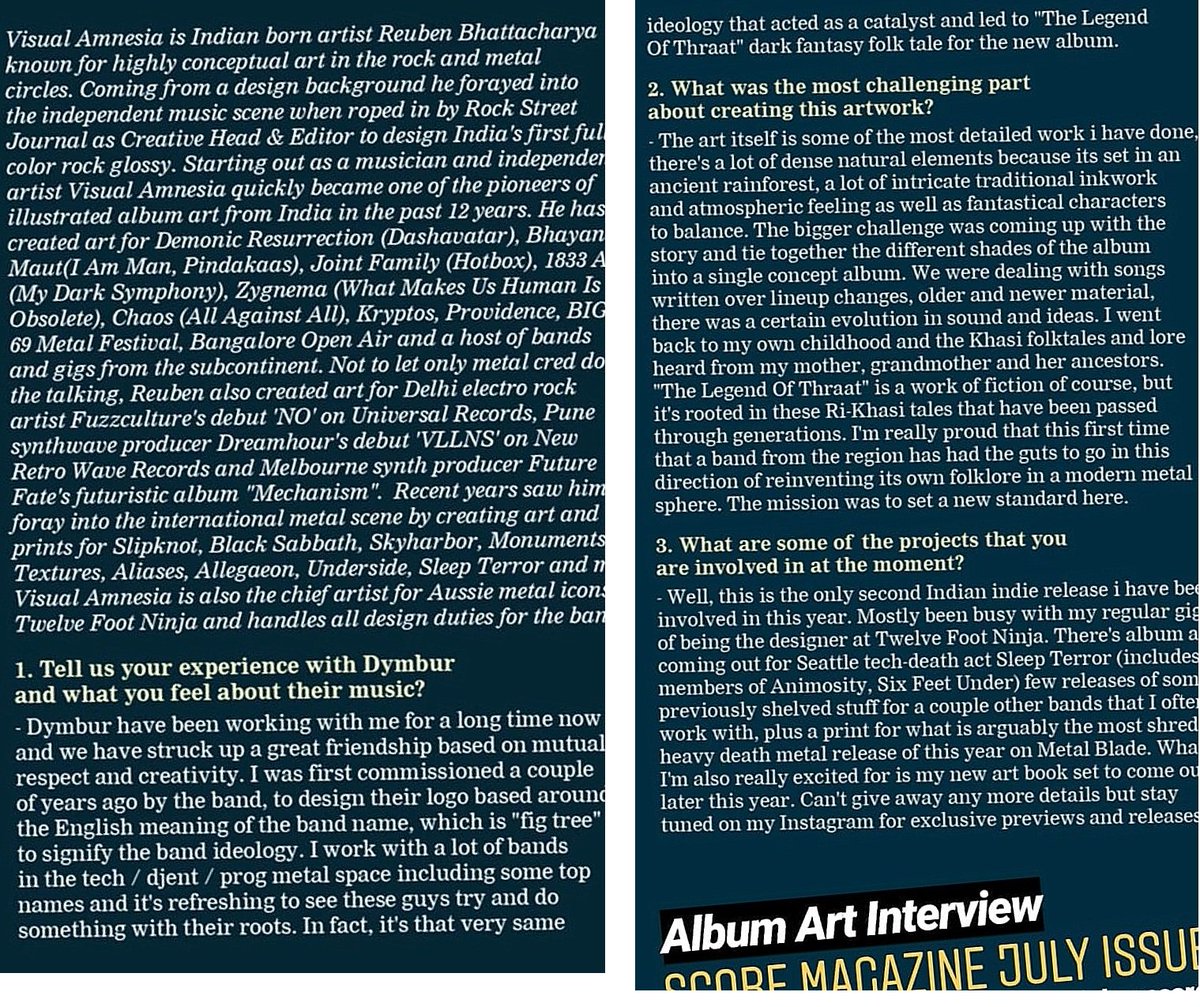 Dymbur_Band's tweet photo. Check out what @VisualAmnesia said about the album art of our upcoming concept album "THE LEGEND OF THRAAT"
#thraat #thelegendofthraat #visualamnesia #wearedymbur #albumart #debutconceptalbum #djent #prog #djent2019 https://t.co/A5oCLdgn54