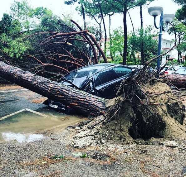 StormchaserUKEU's tweet photo. Extreme #downburst bringing severe damage in #Milano Marritima Northern Italy a little while ago this afternoon 10th July..... Source ; Jurnal de Vreme fb #severeweather #extremeweather #thunderstorm https://t.co/V3qluhJ1Gd