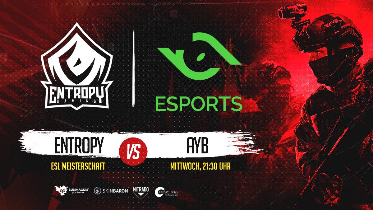 Entropy (@entropygaming) on Twitter photo Mit <a href="/BadshahCS/">Volkan Tuna</a> als neuen Spieler ist der Plan des heutigen abends die Führung gegen <a href="/aybesports/">AYB ESPORTS</a> in der #ESLMeisterschaft von einen Punkt auf 7 Punkte auszubauen.😜
⏰21:30Uhr
📺twitch.tv/esl_csgob_de <a href="/summacum_works/">SUMMACUM®</a> <a href="/SkinBaronDE/">SkinBaron.de</a> <a href="/TKtrendkonzept/">ESport Merch</a> #unbreakable Mit <a href="/BadshahCS/">Volkan Tuna</a> als neuen Spieler ist der Plan des heutigen abends die Führung gegen <a href="/aybesports/">AYB ESPORTS</a> in der #ESLMeisterschaft von einen Punkt auf 7 Punkte auszubauen.😜
⏰21:30Uhr
📺twitch.tv/esl_csgob_de <a href="/summacum_works/">SUMMACUM®</a> <a href="/SkinBaronDE/">SkinBaron.de</a> <a href="/TKtrendkonzept/">ESport Merch</a> #unbreakable
