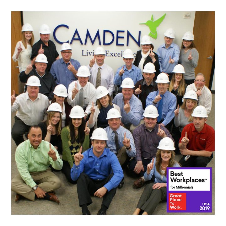 CamdenLiving's tweet photo. Have fun ✔️ Work with the best ✔️ Never Stop Learning ✔️ 

We made the @GPTW_US @FortuneMagazine #BestWorkplaces for Millennials list https://t.co/Se8YwVIJHV announced today! #LivingExcellence #CamdenHappy https://t.co/kk7pbKHylU