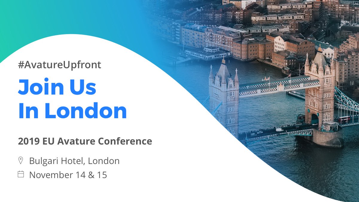 Avature's tweet image. Join us in London for this year’s #AvatureUpfront for two days filled with learning and key insights on #StrategicHR: bit.ly/2JGRwxh #HRevents