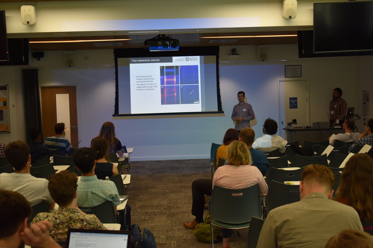 It's been an exciting afternoon. We've had Ruggero Emmanuele from <a href="/sheffielduni/">The University of Sheffield</a> talking about exciton-polaritons, followed by Lukas Ohnoutek from <a href="/UniofBath/">University of Bath</a> telling us about his experimental observations of optical activity in hyper-Rayleigh scattering. #IONSExeter