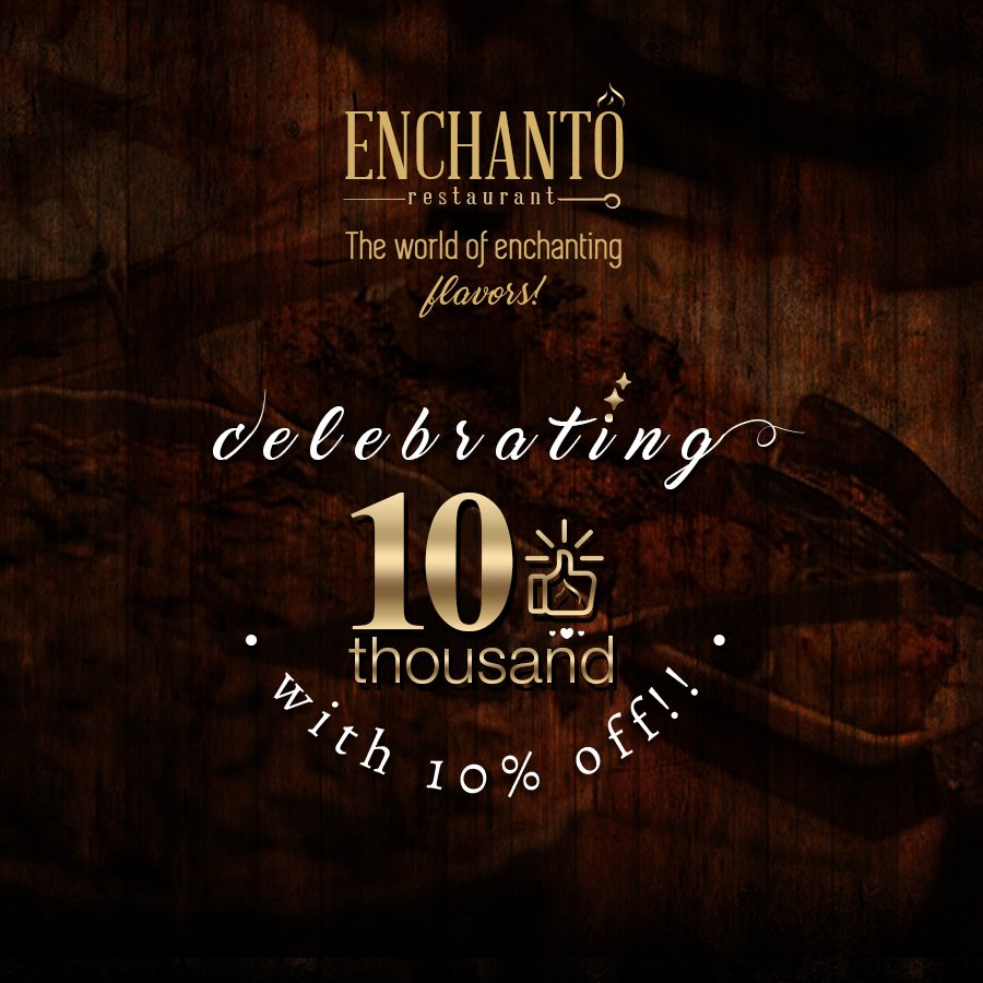 EnchantoTweets's tweet photo. Thank you all for your immense support and love for #Enchanto!

It's time to give back. 

Just show this image from Facebook or Instagram on your phone and get a whopping 10% #discount  on your bill!

*Last date to benefit from this special offer is ending in Thursday 11th July https://t.co/H2str8xwR6