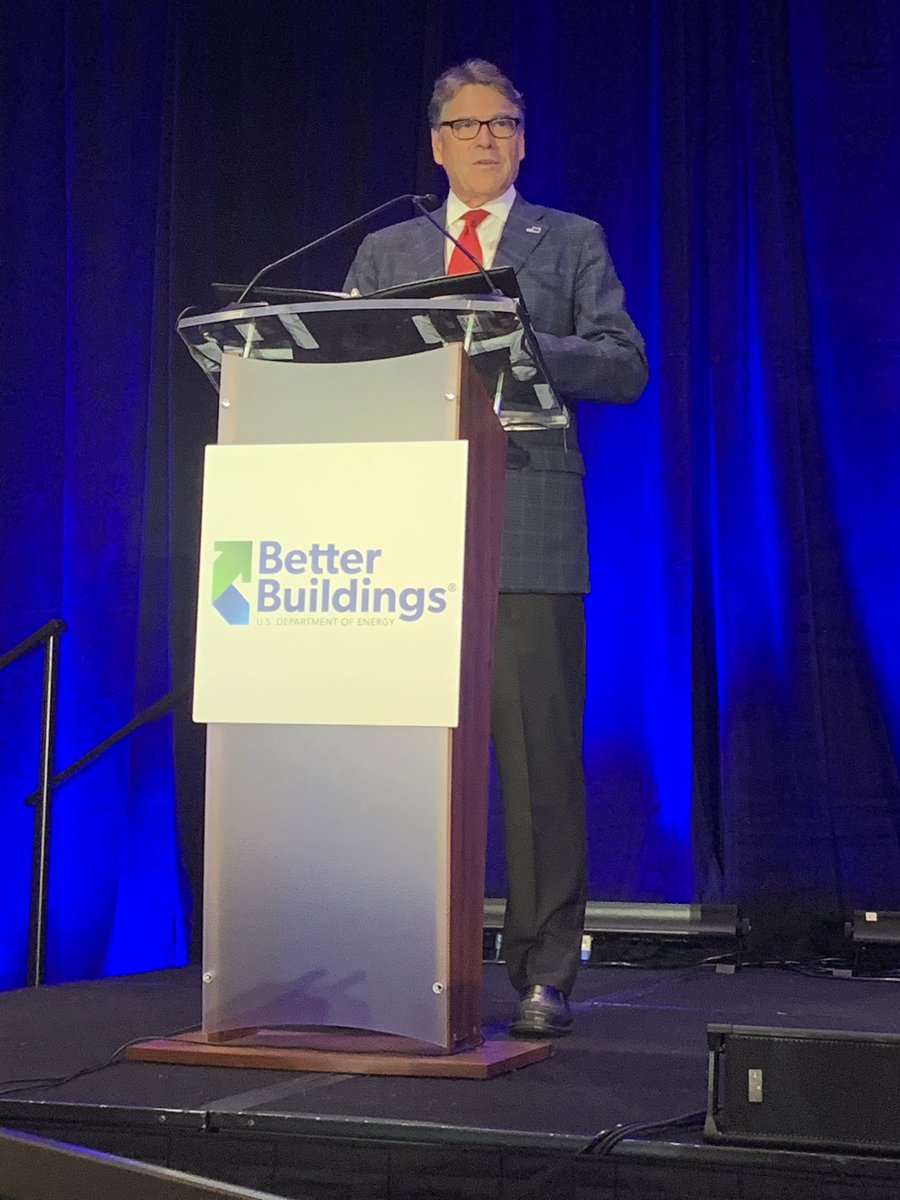 JohnLSheff's tweet photo. Inspiring speech from @SecretaryPerry at the 2019 #DOE #BetterBuildingsSummit #danfoss #energyefficiency https://t.co/AbCuySi177