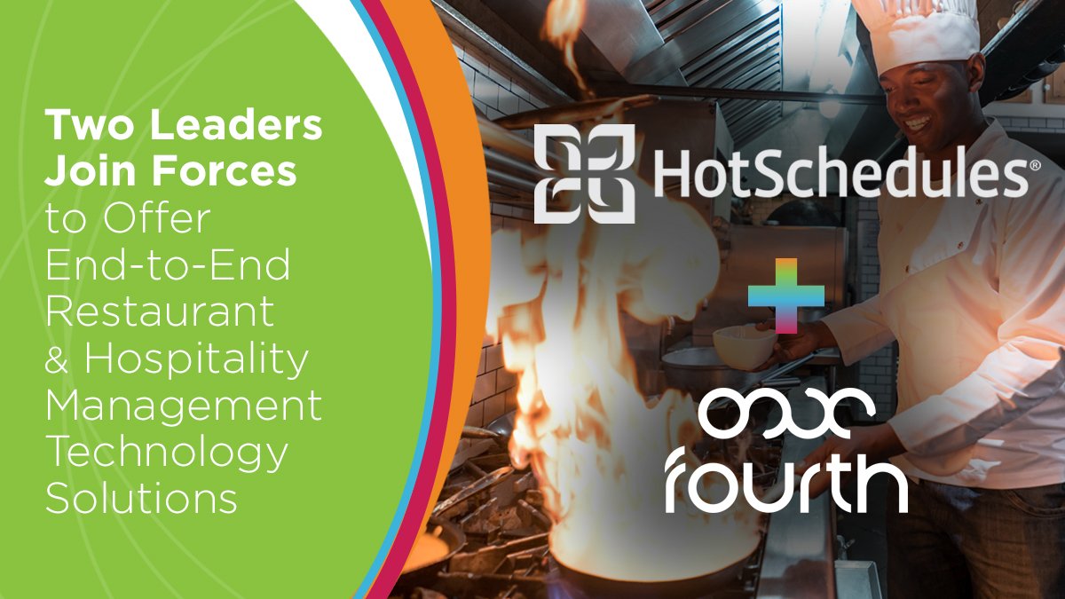HotSchedules's tweet photo. We’re excited to announce that @Fourth and @HotSchedules have joined forces! #RestaurantTech #BetterTogether https://t.co/CaZGjfazjy https://t.co/Q3hMFf50Ip