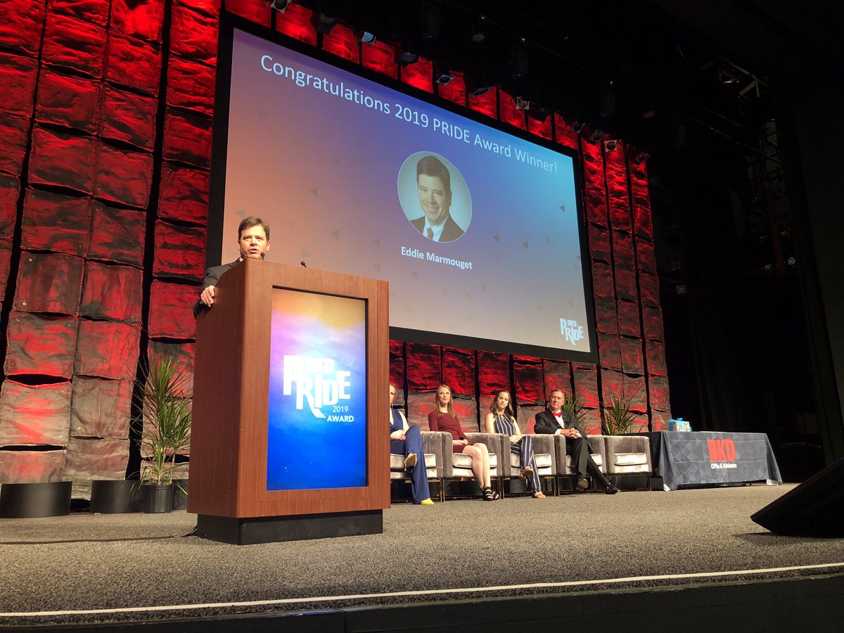 TedDickman's tweet photo. I always look forward to the #BKDPRIDE Awards at #BKDLC19. It’s my favorite event of the year because I have the privilege of recognizing the individual excellence of our #TrustedAdvisors. Together, we are #OneGreatFirm. https://t.co/5ioticknr2