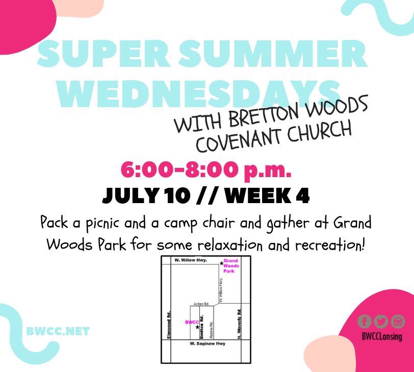 BWCCLansing's tweet photo. T O N I G H T  
at  G R A N D   W O O D S   P A R K
(hard to predict whether thunderstorms will rain on our parade right now, but if the weather looks good, come on out!)
pack a picnic (or eat beforehand) and come enjoy some time out in the community! https://t.co/b0fFsTEWEs