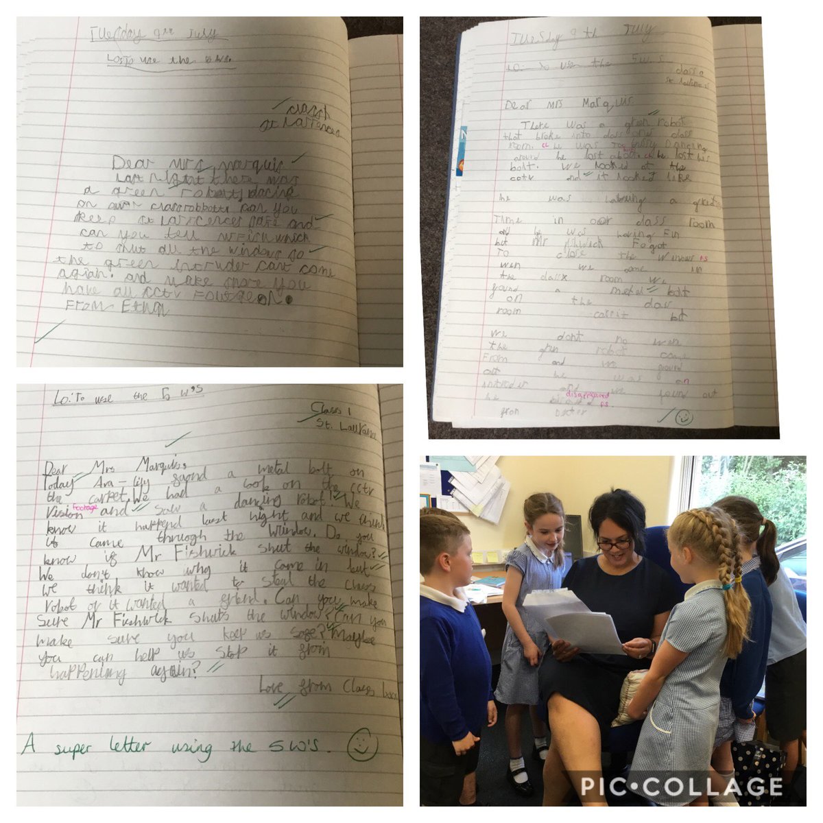 StLaurenceCE's tweet image. Class One have informed Mrs Marquis of the intruder and measures have been put in place so no further incidents can happen! #greenrobot 🤖