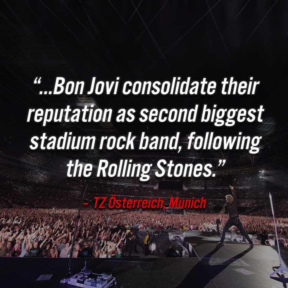 BonJovi's tweet photo. It’s been an incredible tour thus far 🔥 Zurich, are you ready to rock with us tonight?! #thinfstour #bonjovimemories https://t.co/DHlo6yS0Dm