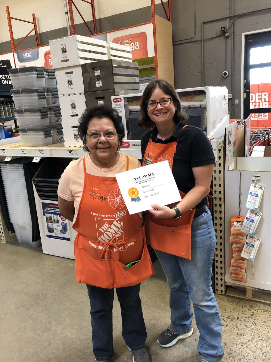 Great job Margie driving the customer experience! @ROCAnne70 @ROCMatt70 @Sean_Monty_ @thd_jeana #1244pride