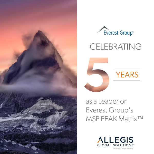 Whether you've worked with AGS for 6 months or 16 years, our customers want to know how we're doing. For the fifth year in a row, we’re a Leader on <a href="/EverestGroup/">Everest Group</a> MSP PEAK Matrix™, the most trusted, fact-based analysis of global services providers.