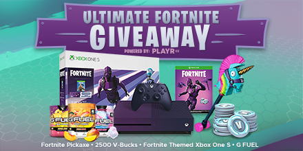 🔥 ULTIMATE FORTNITE GIVEAWAY!! 🔥

Get your game on with this EPIC <a href="/FortniteGame/">FortniteGame</a>, <a href="/Xbox/">Xbox</a> and <a href="/GFuelEnergy/">G FUEL®</a> Bundle!!

👀 Xbox One S Fortnite Battle Royale Special Edition and more!
😍 Like &amp; RT &amp; Follow
😏 Tag 3 Friends

✨ ENTER FOR FREE! ✨
playr.gg/PlayrGG/july20…