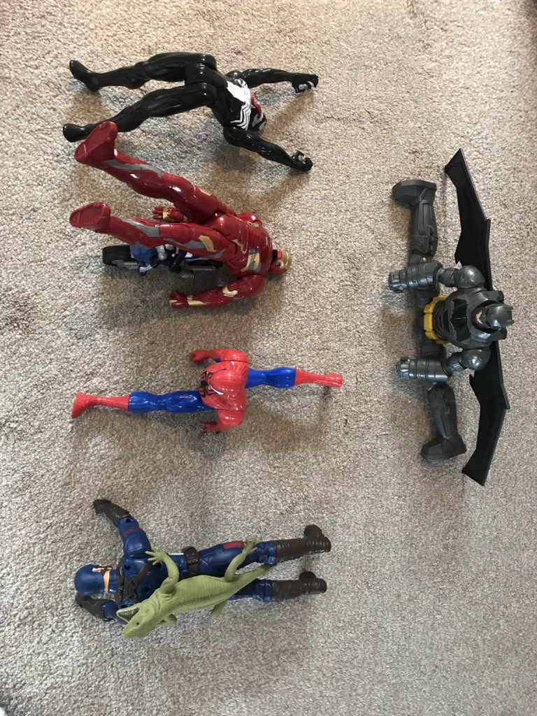 Loving the action hero gymnastics that my two little bears arranged upstairs! <a href="/Marvel/">Marvel Entertainment</a>