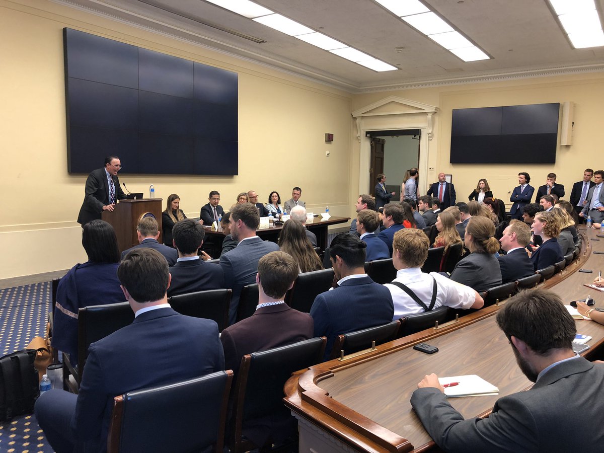 Advocate4Tech's tweet image. In a packed hearing room on #capitolhill, @RepPeteOlson, co-chair of the House @AICaucus, kicks of the first caucus meeting of the year to talk about #ResponsibleAI, with @Accenture Chief Analytics Officer Dr Athina Kanioura participating.