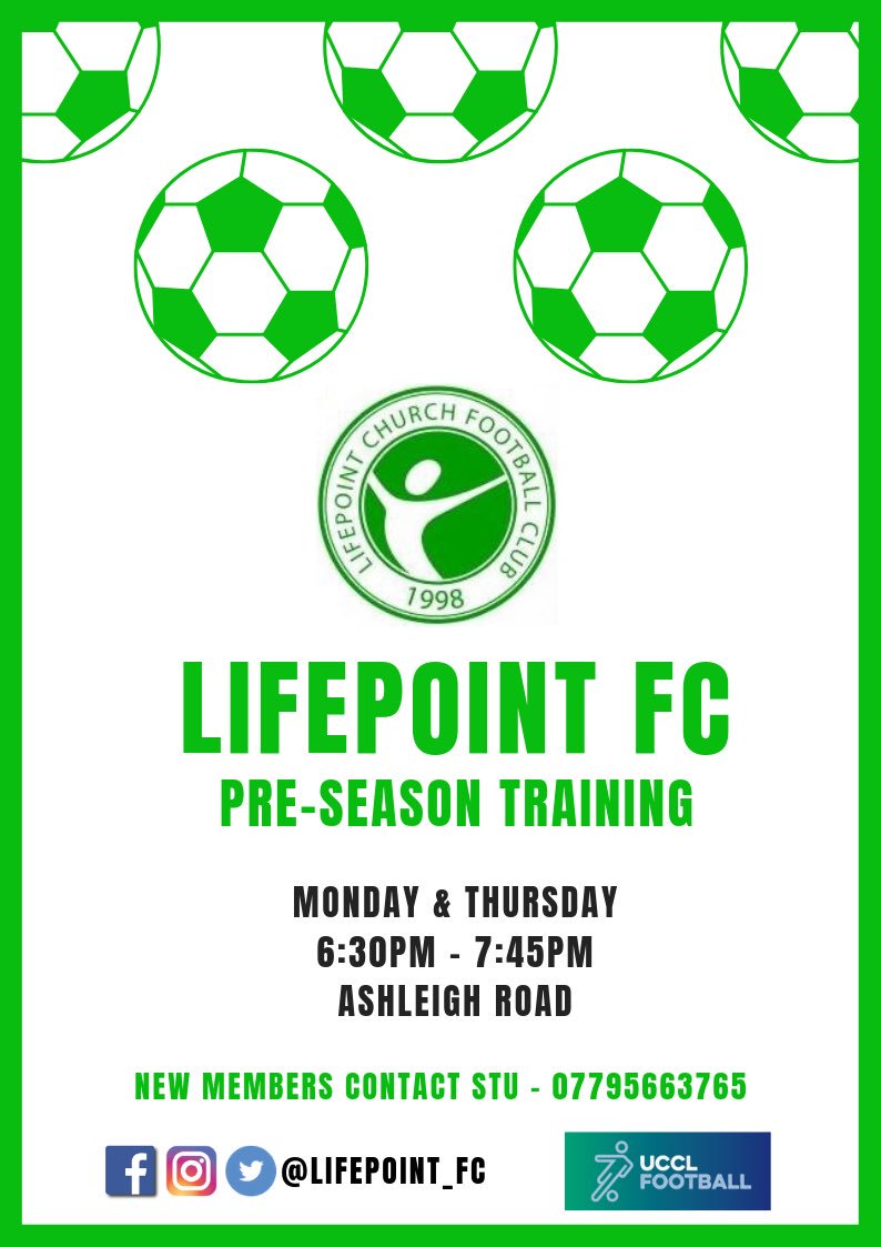Lifepoint_FC's tweet photo. We are looking for new players to join us for pre-season which starts on Monday. If you are interested to find out more, DM us on here. 

We play in the South Wales Church League (UCCL) and KO @ 10:30 on Saturdays. 

#LifepointChurch #LifepointFC #ChurchFootball https://t.co/cf8KWugLes