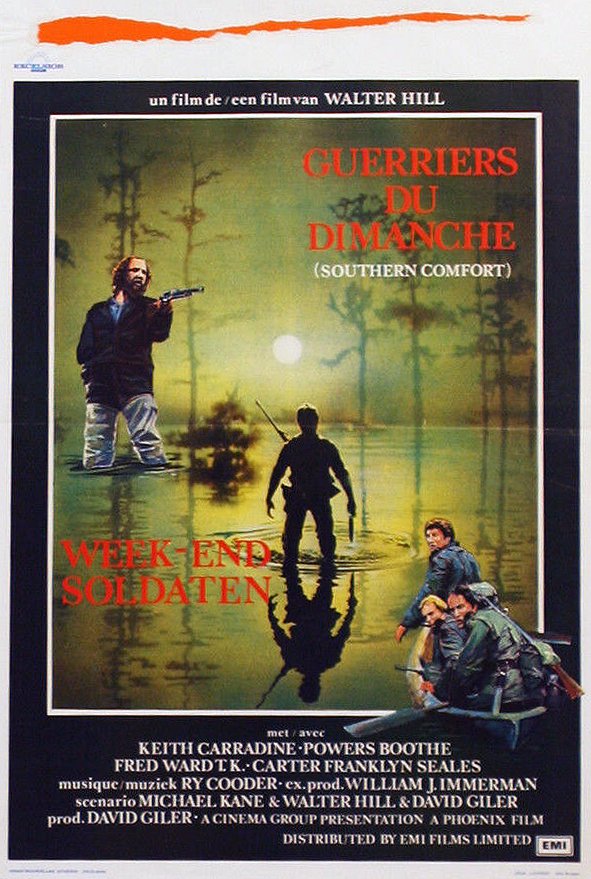 International posters for 'Southern Comfort' - 1981 by #WalterHill #KeithCarradine #PowersBoothe #FredWard #RyCooder