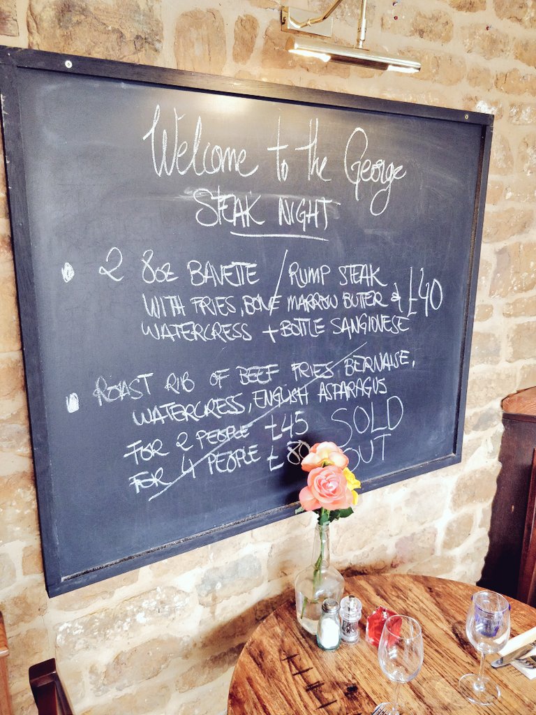 GeorgeBarford's tweet photo. So we wrote the Specials Board at 5 ready for evening service.......all the ribof beef was snapped up and pre-ordered before the kitchen even opened! #ordermorenextweek https://t.co/BUl6PLq5Yd