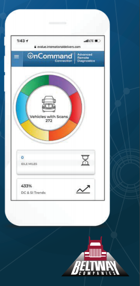 BeltwayTrucks's tweet image. Increase your #uptime and reduce your costs with #OnCommandConnection, the most advanced #fleetmonitoring product on the market! Identify problems, control your maintenance, and much more: bit.ly/2JbcYtR