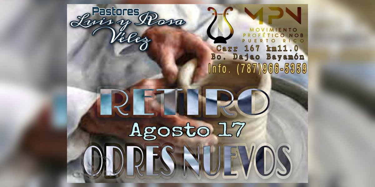 mpn_pr's tweet image. Separa tu espacio hoy para que seas parte de esta bendición en tu vida