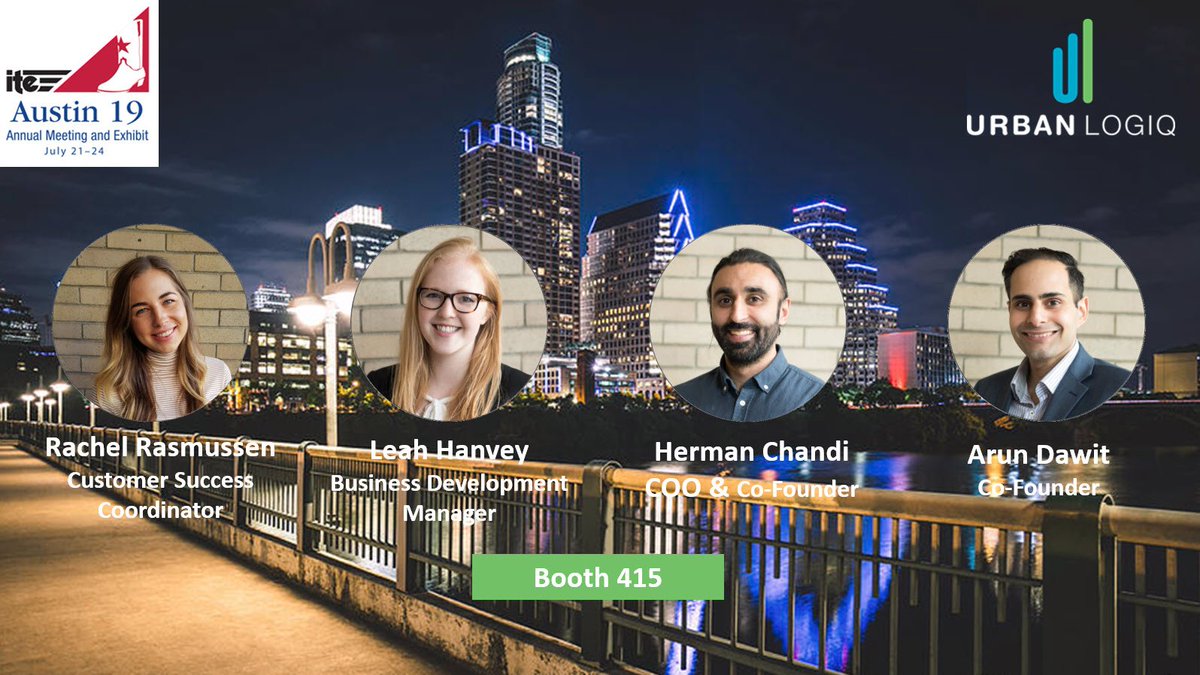 UrbanLogiq (@urbanlogiq) on Twitter photo Attending #ITEAustin2019? Come by booth 415 & learn how to achieve #VisionZero through data science and machine learning. <a href="/ITEhq/">ITE - Community of Transportation Professionals</a> Attending #ITEAustin2019? Come by booth 415 & learn how to achieve #VisionZero through data science and machine learning. <a href="/ITEhq/">ITE - Community of Transportation Professionals</a>