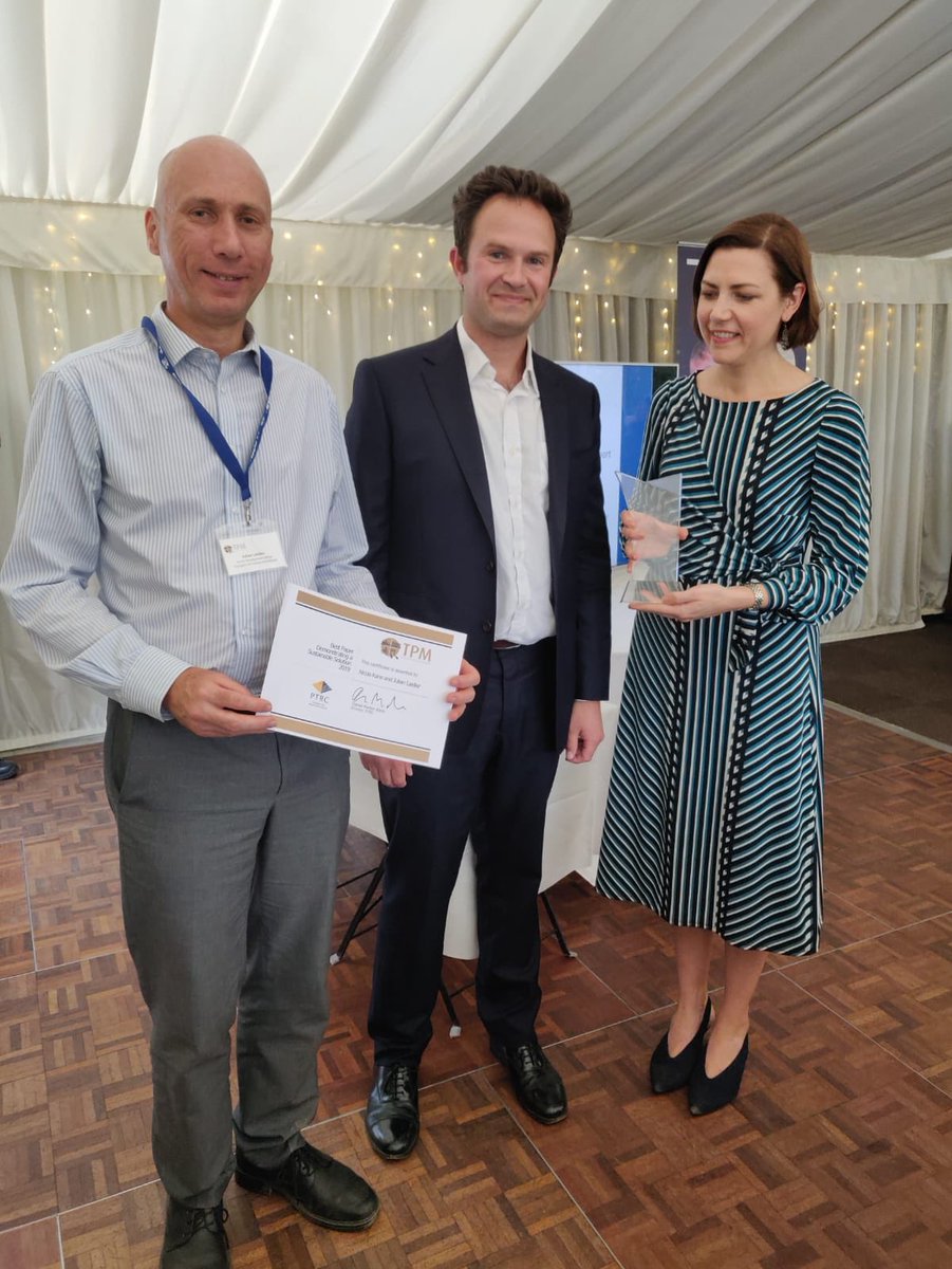 The <a href="/PTRC_UK/">PTRC_UK</a> sponsored ‘Best Paper at the Conference Demonstrating Sustainable Transport Solutions’ was awarded to <a href="/NKane2/">Nicola Kane</a> and Julian Laidler!