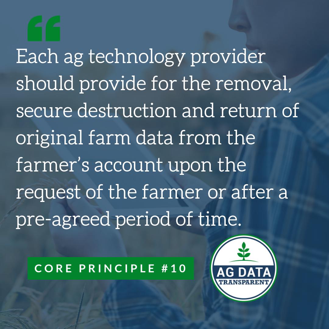 AgDataTE's tweet photo. If you share data with a third party, they need to guarantee its safe return and removal form their system if requested. Simple. #ADTCorePrinciples https://t.co/bhvrL0ygxS