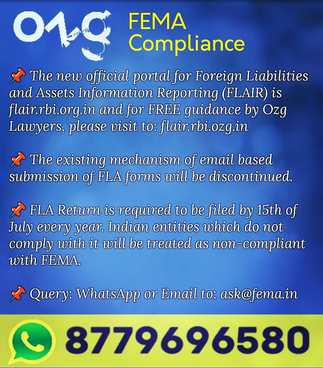 D0TLicense's tweet photo. โน
https://t.co/lovWJAZmKs
Email: ask@fema.in
#ozglawyers #flair #rbicompliance #startup #foreignasset #Ozg #FDIconsultant #ODI #foreigninvestment #indiancompany #NRI #NRIinvestment #OCIcard #foreigncompany #femaconsultant #fcraconsultant #fcraregistration #rbifiling #ozglawyer https://t.co/C7fzvZTFYi