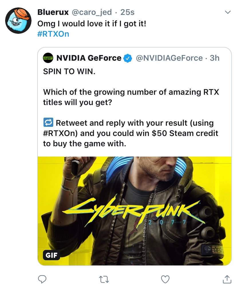 caro_jed's tweet photo. @NVIDIAGeForce What I said in the pic. Lol
#RTXOn https://t.co/DZAC6zki9B