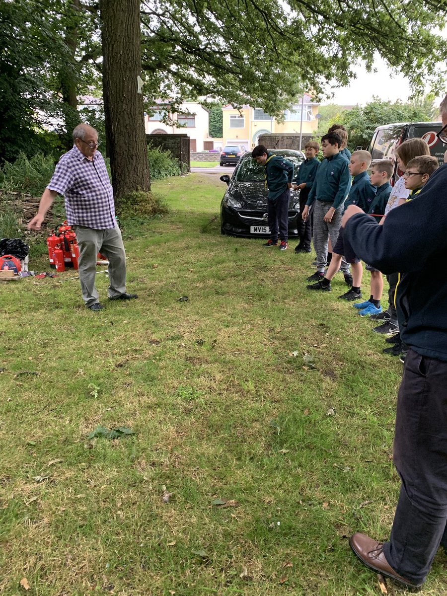 17thFairfield's tweet photo. Last night the Scouts learnt about fire safety and what to do should they ever have to deal with a fire.  Demos with fires and practicing using the correct fire extinguisher based on the fire they were faced with. Thank you Stewart Fire Protection LTD. https://t.co/sRWlDzshPl