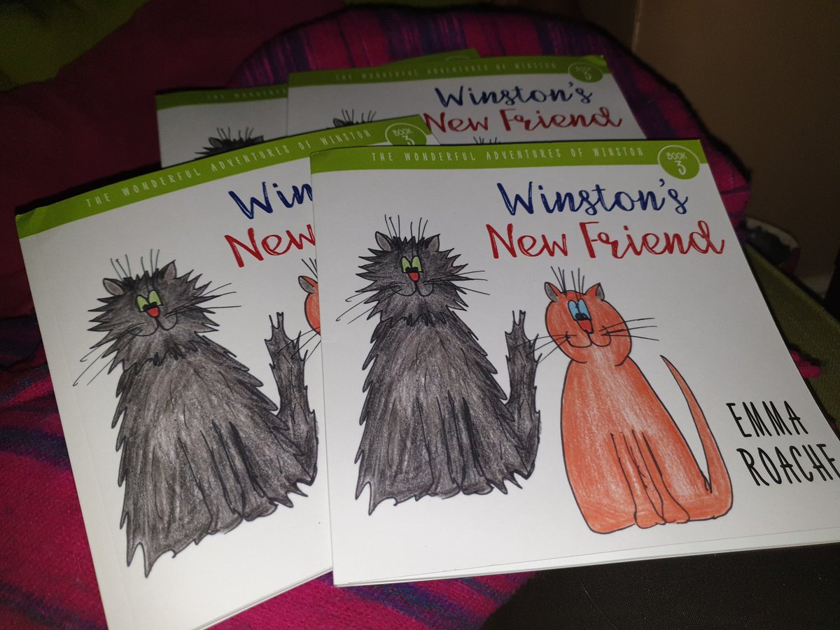 I've got a very happy boy here tonight! @Winston_Man_Cat's 3rd book has arrived! #NorfolkHour #childrensbooks #childrensauthor #kidsauthor #kidsbooks