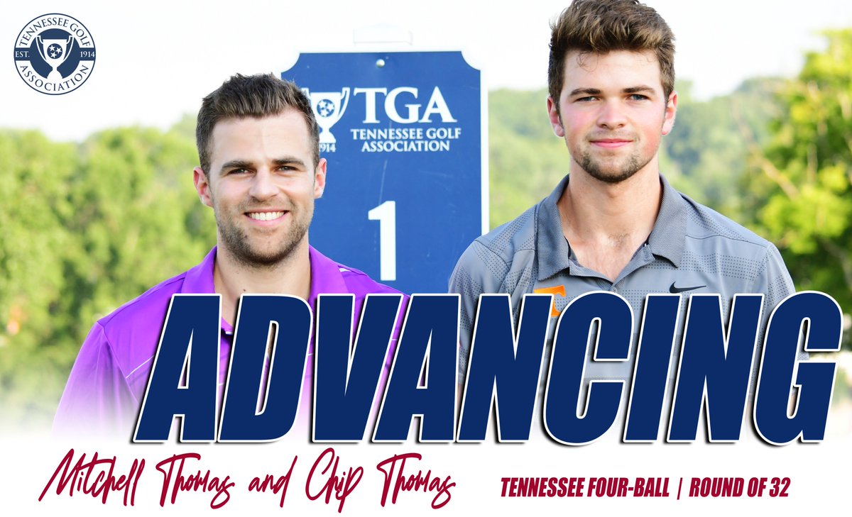🎟️1⃣6⃣

THE ROUND OF 32 IS COMPLETE

<a href="/Vol_Golf/">Tennessee Golf</a>'s Chip Thomas and brother <a href="/MitchAPalooza35/">Mitchell Thomas</a> defeat Wolf and Story 1-up and advance to play Pesterfield and Headrick.

📲 Bracket: golfgenius.com/pages/1837092