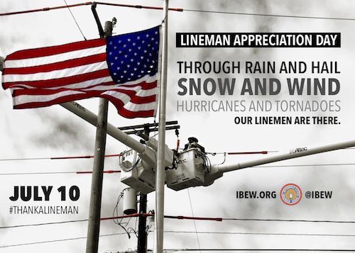 Lineman Appreciation Day!

#thankalineman #linemanappreciationday #ibew #ibew768