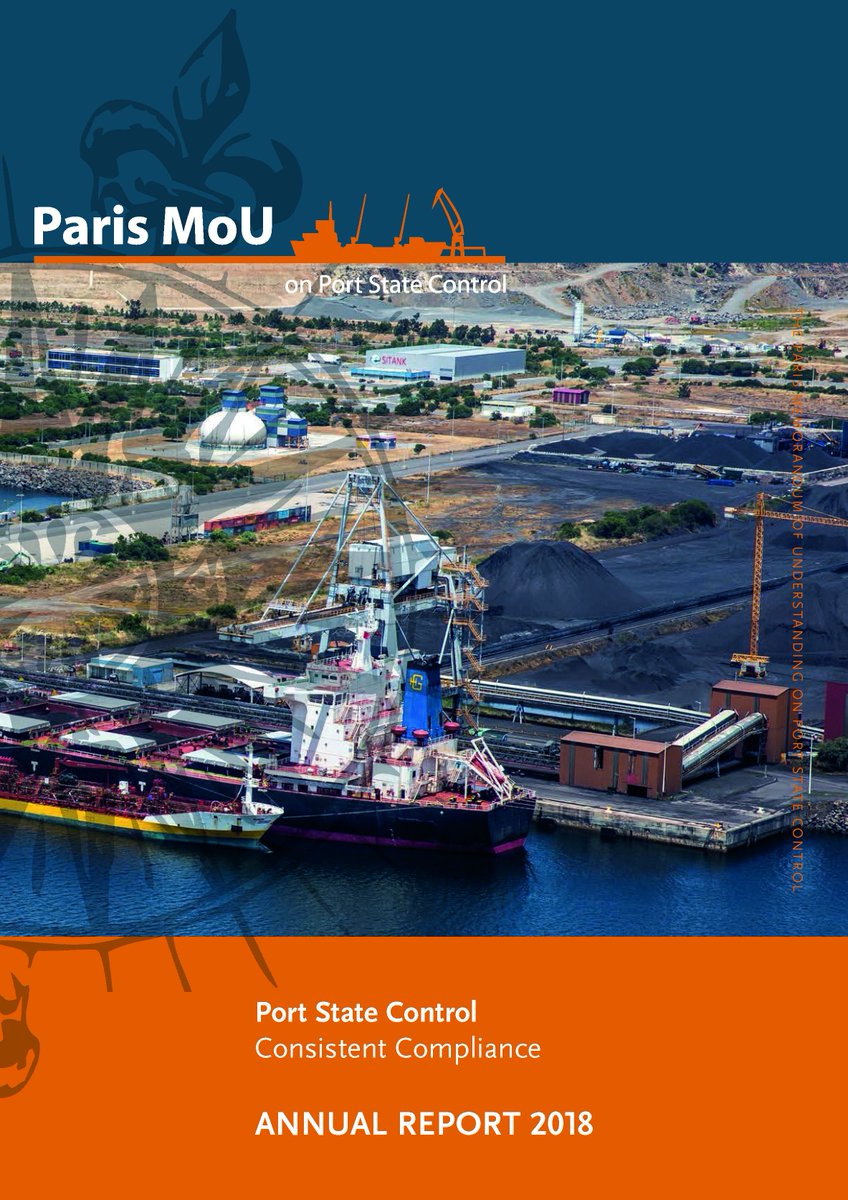 CaptArtemix's tweet photo. 2018 Paris MoU Annual report "Consistent Compliance". The five most frequently recorded deficiencies in 2018 were “ISM”, “fire doors/openings in fire-resisting divisions”, “nautical publications”, “charts” and “oil record book”. @ParisMoU_PSC
https://t.co/DbrpRzsXnD https://t.co/aqv6m4Zahu
