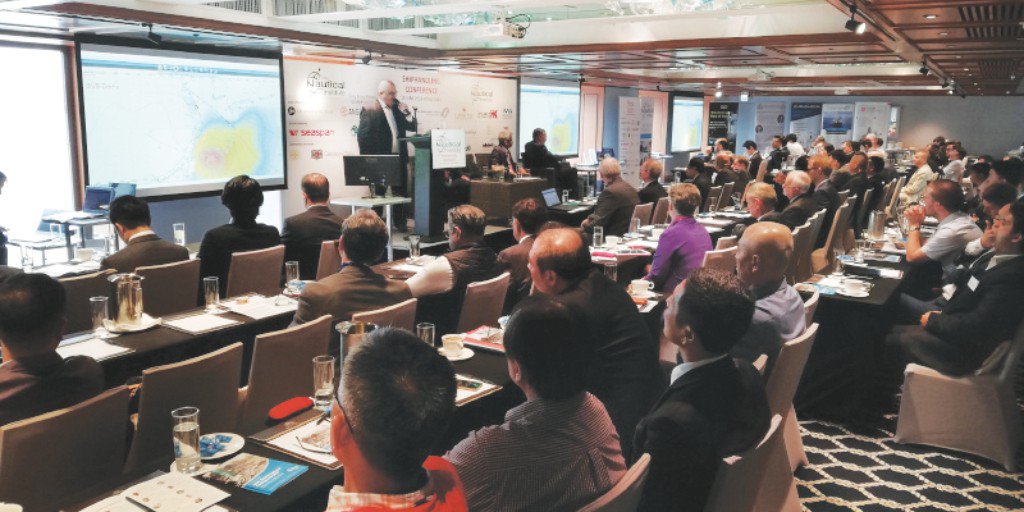 StormGeo's tweet image. Last month, StormGeo meteorologist @tpwxman presented on #weatherrouting in heavy weather at the AGM &amp;amp; Intl. Conference of the @Nauticalinst in Hong Kong.