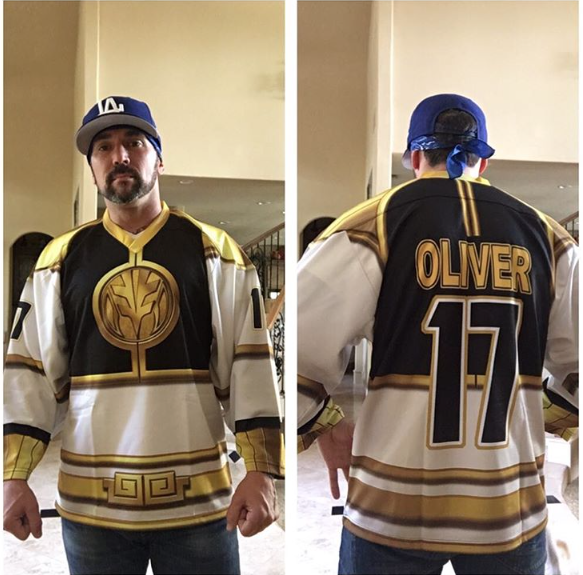 wildbangarang's tweet photo. The MMPR White Ranger Jersey will be coming back to the website soon - modelled by @jdfffn #mmpr #powerrangers #mightymorphinpowerrangers #greenranger #whiteranger #dragonzord #saba #wildbangarang https://t.co/bFtO7ExipM