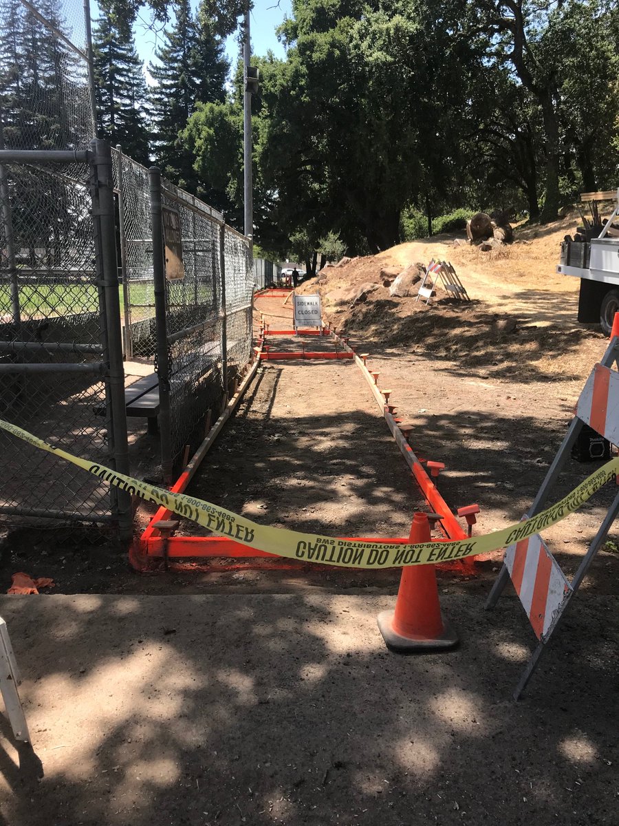 SR_PublicWorks's tweet photo. This week, City crews from our Facilities Maintenance division are completing the concrete pathway around Howarth Park softball field. 
#SRPublicWorks https://t.co/kKTGO9P85o