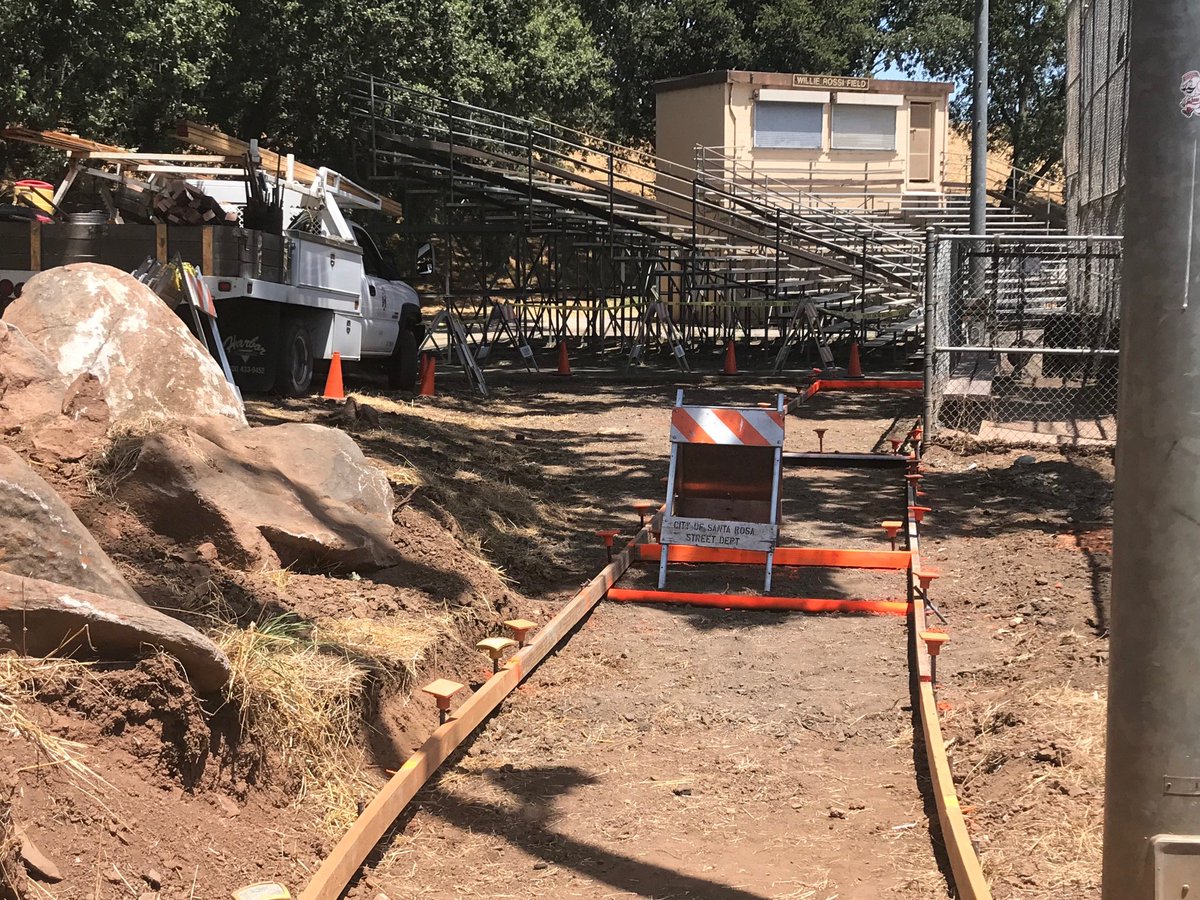 SR_PublicWorks's tweet photo. This week, City crews from our Facilities Maintenance division are completing the concrete pathway around Howarth Park softball field. 
#SRPublicWorks https://t.co/kKTGO9P85o