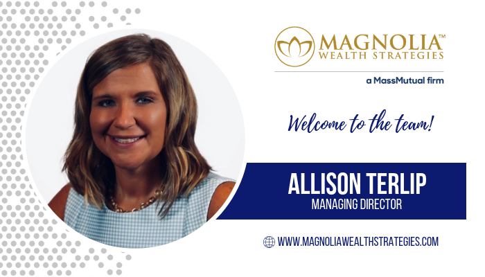 MagnoliaWealth's tweet photo. It gives us great pleasure to introduce Allison Terlip as our new Managing Director in our Pensacola, FL office.  Please join us in welcoming her to the Magnolia Wealth family! We're so lucky to have her on our team. #MagnoliaWealth https://t.co/SfklwmU4nn