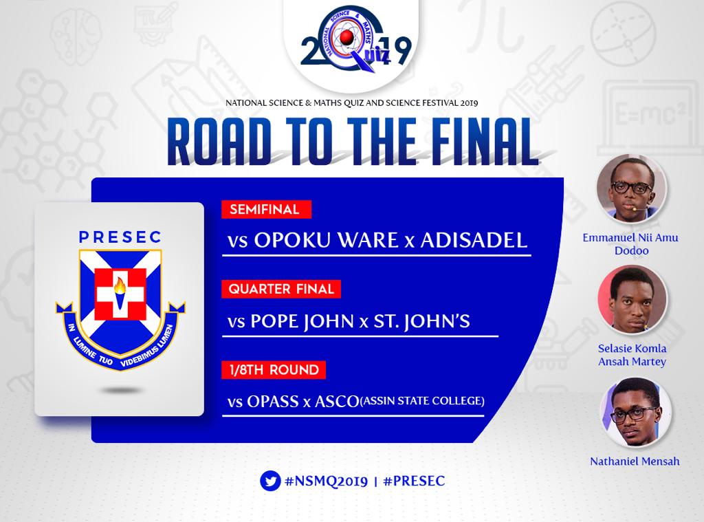 Odadee_Official's tweet photo. Attention All Ɔdadeɛs: 
Retweet and Follow our Official Twitter Handle @Odadee_Official and let's make #LetsTalkAbout6 Trend ahead of our #NSMQ2019Finals Tomorrow at the National Theatre at 10am and Remember to wear a touch of #PRESEC to paint the whole country Bluuuueeeee!!! https://t.co/i6vfjEd5bW