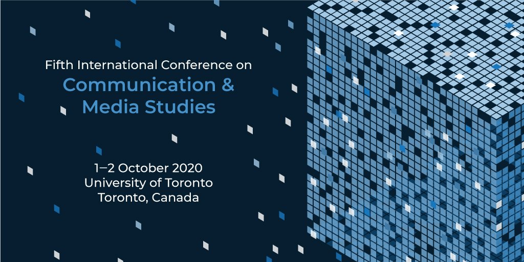 OnMediaStudies's tweet photo. We are pleased to announce the Fifth International Conference on Communication &amp; Media Studies which will be held at the @UofT in Toronto, Canada, on 1-2 October 2020. For more information, please visit the link below! https://t.co/tBDJIs4VER

#ICCMS20 https://t.co/fJBbearJTy